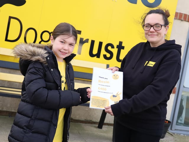 The centre was visited by 9-year-old Rosie Veitch who had raised £400 for Dogs Trust by doing a sponsored hair cut! Ahead of the cut, she had grown her hair extra long so that it could be donated to The Little Princess Trust and made into a wig for somebody who has lost their hair from treatment for cancer or other illness. What an inspirational little girl!