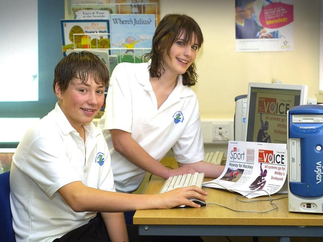 Whitby Community College students work on their newspaper.