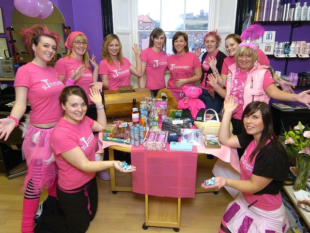 Pink Ladies - VIP’s Hair Salon raises money for breast cancer charity.