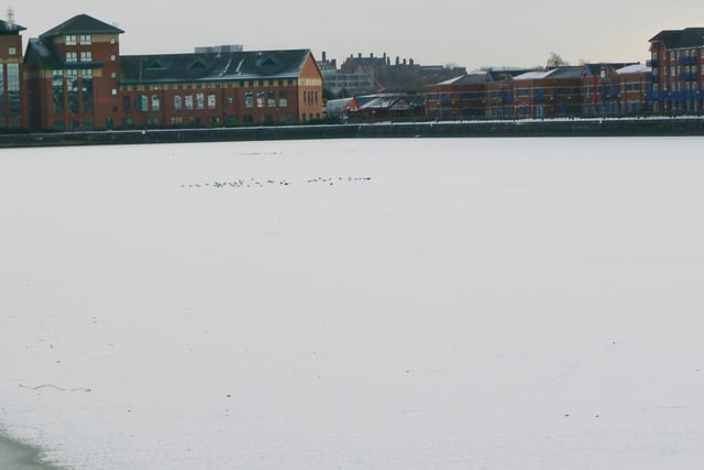This picture taken by Bob Nelson in 2010 shows a scene not many will see during their lifetime - Preston Docks iced over and covered in snow