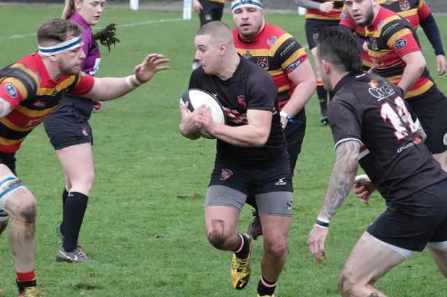 Debutant Callum Bacon was among the try scorers for Old Brodleians in their win over Bradford and Bingley. Picture: Robin Sugden