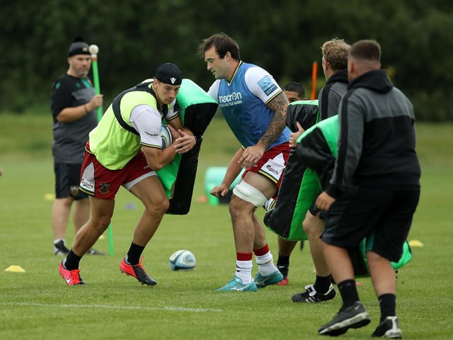 Harry Mallinder avoiding the obstacles
