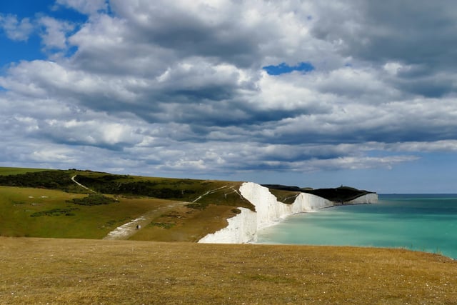 Seven Sisters from Crowlink, taken by Anne Bostwick with a Panasonic bridge camera. "an iconic scene with dramatic clouds and shadows moving swiftly across the landscape," she said. SUS-200715-115550001