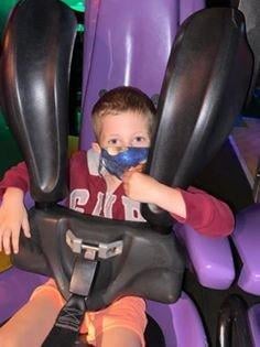 Flick McClusky said their son as happy to wear a mask on the rollercoasters at Chessington SUS-200723-152757001