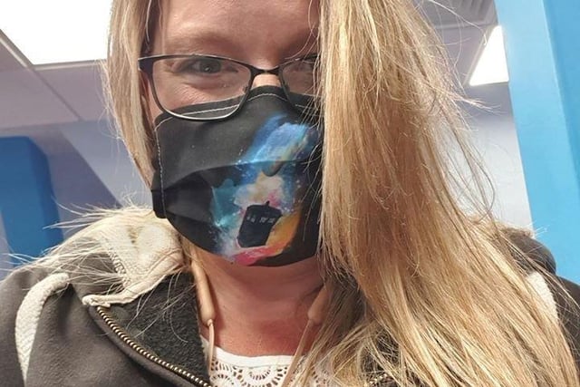 Rebecca Heath has a Tardis mask SUS-200723-153026001