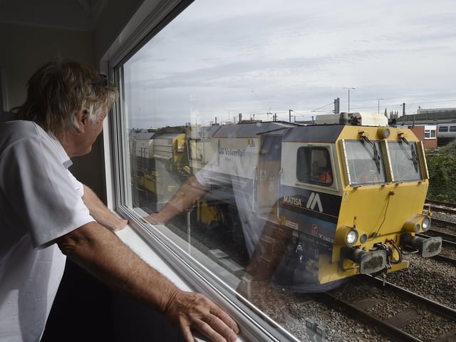 The new Nene Junction signalbox viewing platform and bird hide at Railworld's Wildlife Haven.