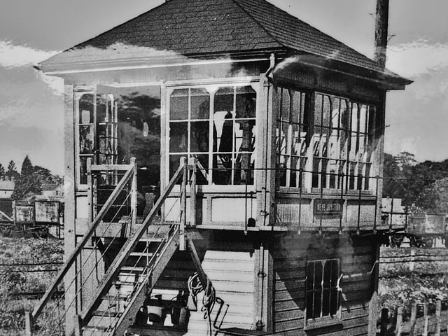 The new Nene Junction signalbox viewing platform and bird hide at Railworld's Wildlife Haven.
