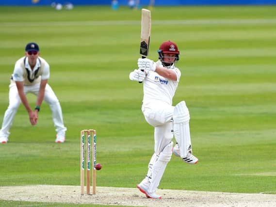 Ben Curran cracks a boundary during his innings of 69 versus Middlesex