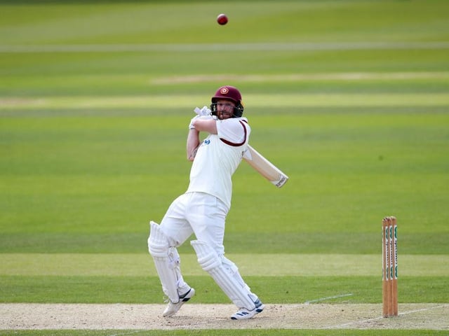 Luke Procter takes the aerial route on his way to 35