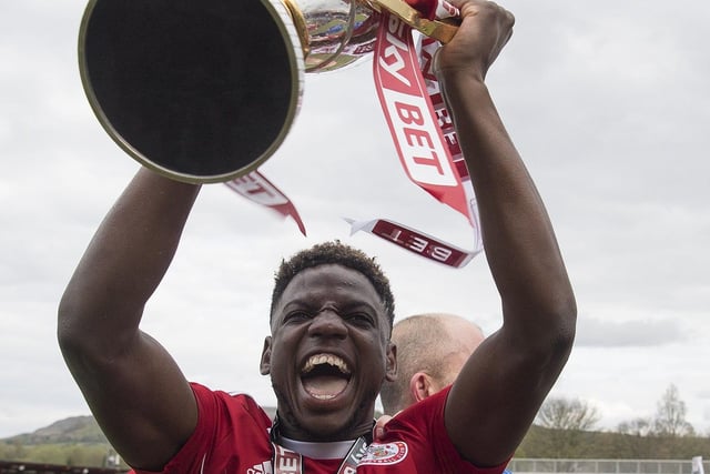 OFFRANDE ZANZALA (CREWE): Not a striker whose presence against Posh on the field has ever been a concern, but included as Crewe boss Dave Artell reckons Zanzala had one of the best goals per minute played ratios in League One last season when he scored eight goals for Accrington Stanley. Photo: Dave Howarth PA Wire.