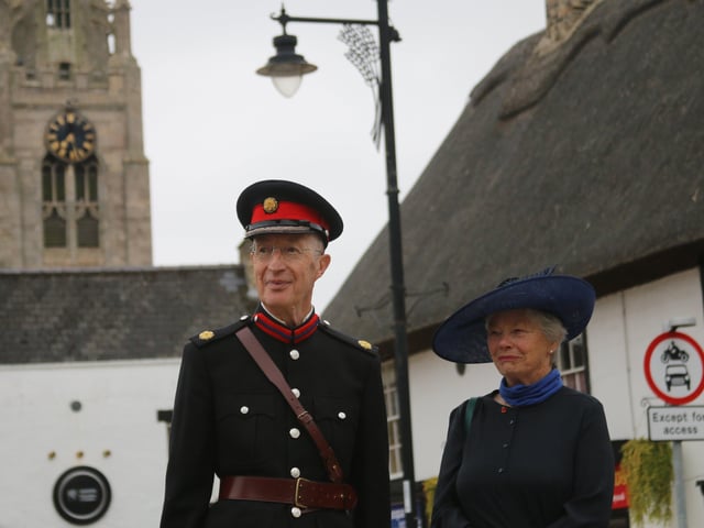 A service at the war memorial in Whittlesey to mark the 75th anniversary of VJ Day. Photo: Robert Windle