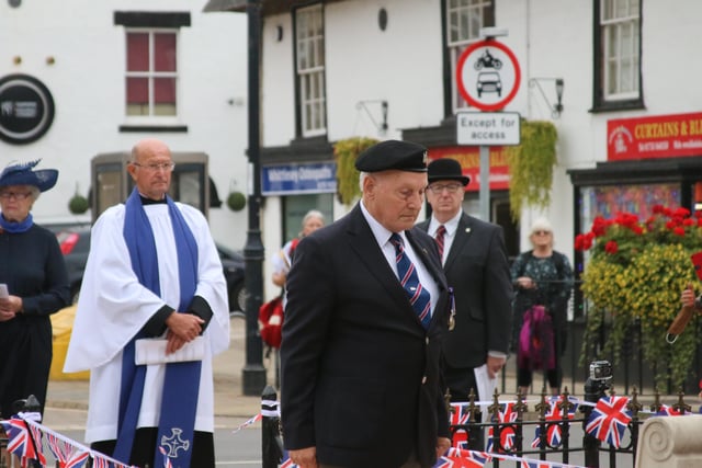 A service at the war memorial in Whittlesey to mark the 75th anniversary of VJ Day. Photo: Robert Windle