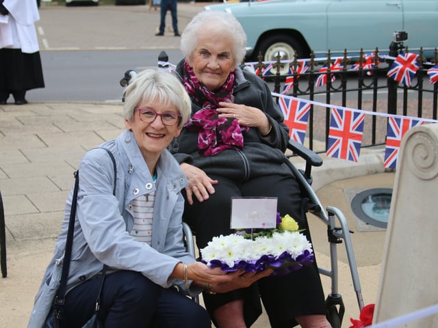 A service at the war memorial in Whittlesey to mark the 75th anniversary of VJ Day. Photo: Robert Windle