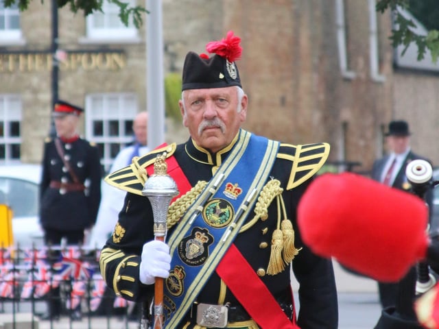 A service at the war memorial in Whittlesey to mark the 75th anniversary of VJ Day. Photo: Robert Windle