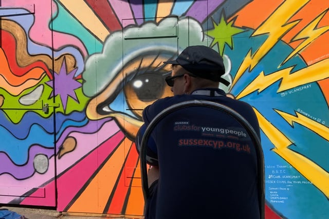 Hoardings in Bognor Regis town centre have been transformed thanks to a mural project. Picture: Ahmed Gad for U CAN Spray CIO