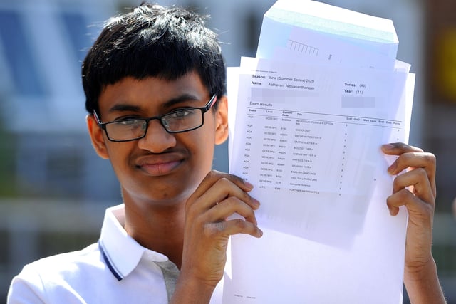 Aathavan Nithianantharajah. The Forest School GCSE results day. Pic Steve Robards SR2008202 SUS-200820-125220001