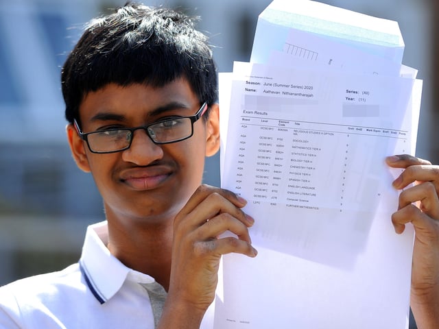Aathavan Nithianantharajah. The Forest School GCSE results day. Pic Steve Robards SR2008202 SUS-200820-125220001