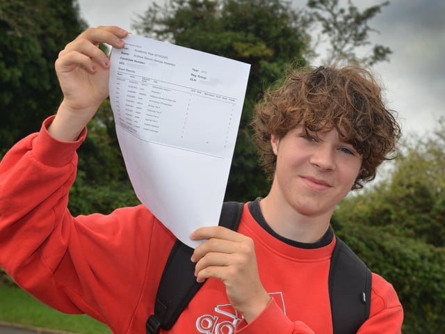 Andrew Anderton wants to go to Lewes College. Two of his results are Biology 8 and English Language 8