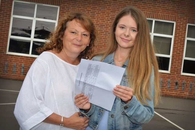 Daisy Allen with her mum Sue. English Language 9, RE 9 and Maths