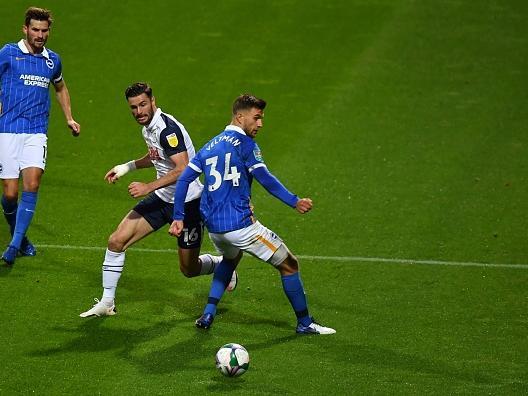 The Dutchman played right wing back. Not as dynamic as Lamptey but few players are. Booked for a late one on Rashford