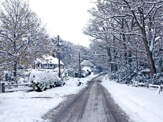 HOR 031210 Snow. West Chiltington. photo by derek martin