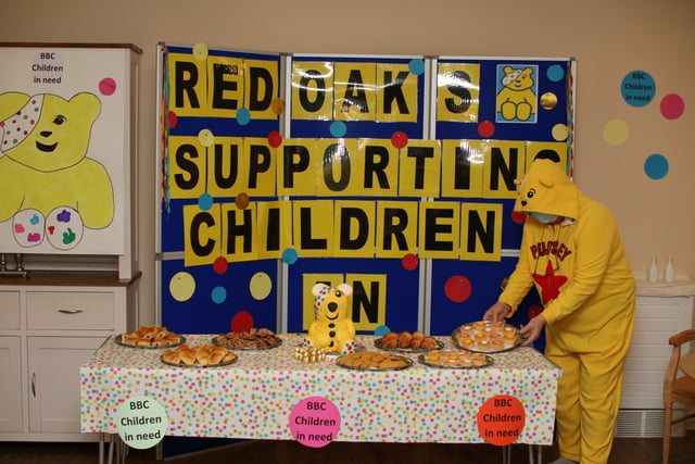 Staff and Residents at Red Oaks Nursing Home in Henfield have taken part in Coffee Morning to raise money for Children in Need
