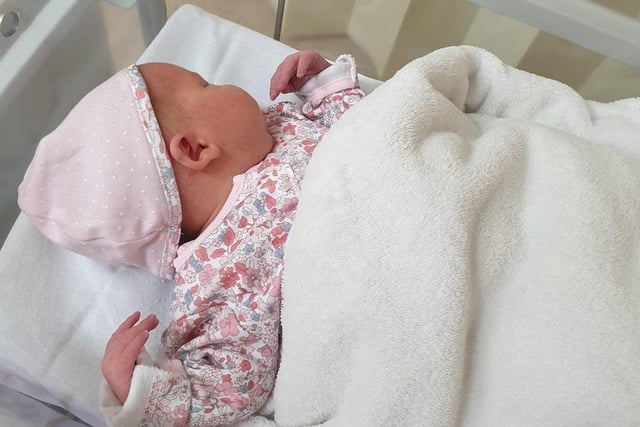 Born November 22 at Northampton General Hospital by emergency C-section, weighing 8lbs 12oz. Her mum said: "Massive thank you to all the wonderful staff in the labour ward, they are such lovely people."