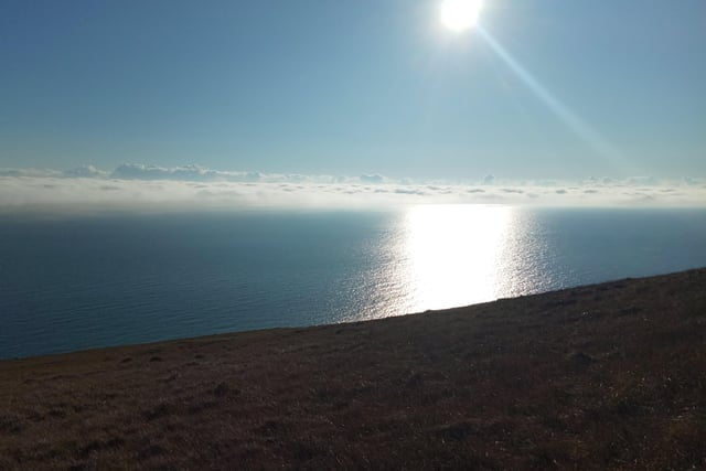 Winter sun at Beachy Head, taken by Kelvin Luscombe with a Sony Xperia smartphone. SUS-210120-103711001