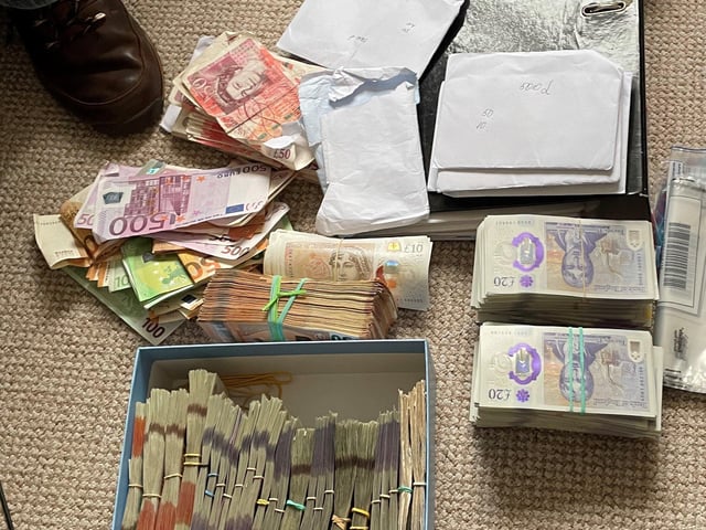 Police images from the raids