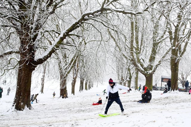 Perfect spot for sledging both sat down and stood up. Photo: Getty Images