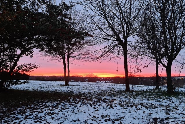 Reader Tom Pugh caught this wonderful snap of a glowing sunrise on Tuesday morning