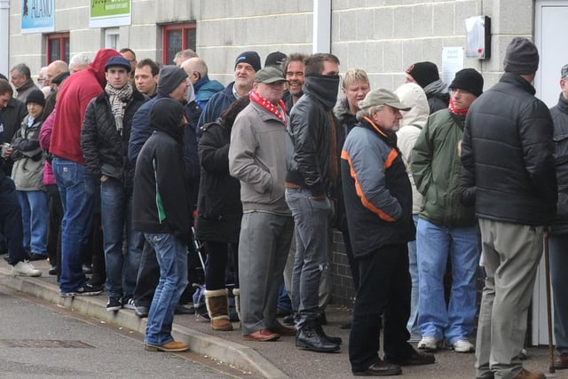 The front of the queue on February 7, 2011