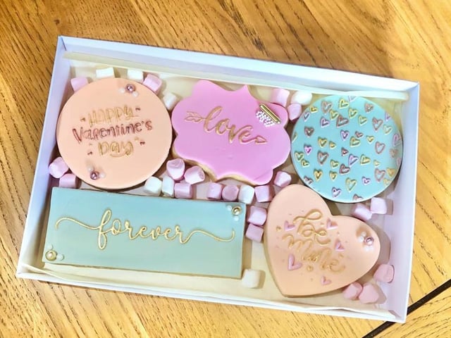 'Sophie's Icing Delights' are offering cookie boxes for collection on February 13. Visit her Facebook page for more information.