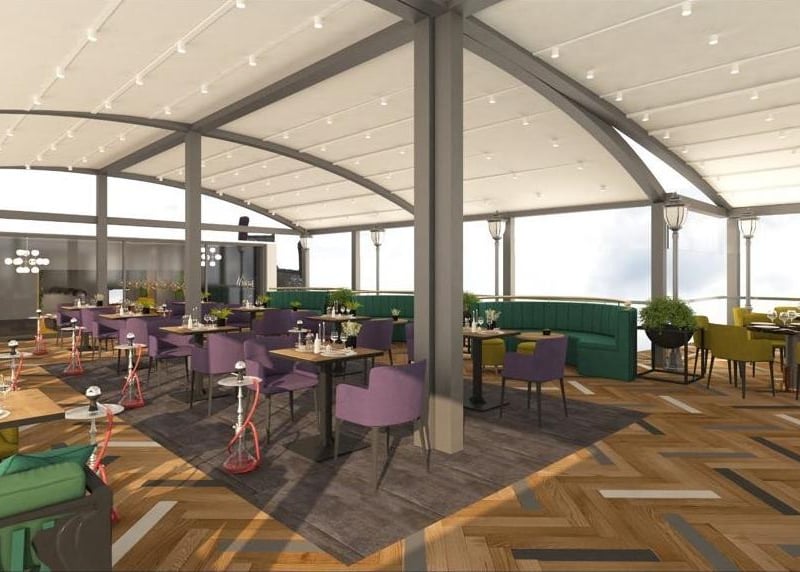 The bar and lounge would incorporate an outdoor area.
