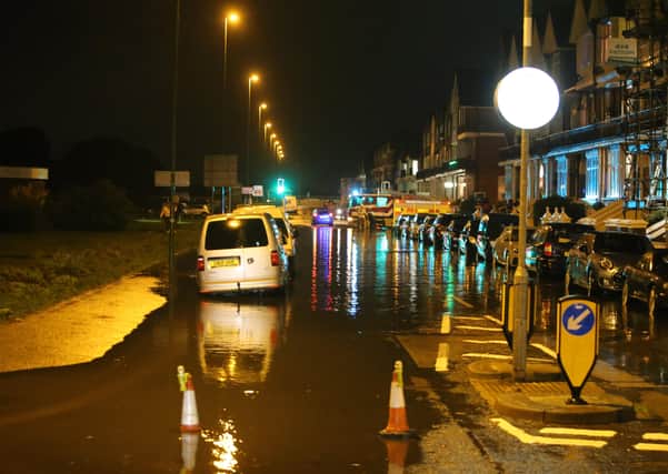 Floods last night in South Terrace, Littlehampton. Photo by Eddie Mitchell