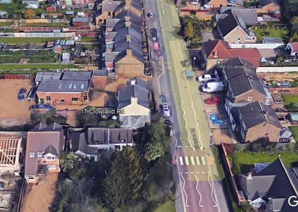 The Crowland Road site. Pic: Google Earth
