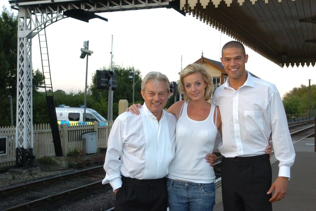 Dalziel and Pascoe filming at Nene Valley Railway (NVR) Wansford, including fomer Emerdale star Frazer Hines and former hollyoaks star Elise De Toit