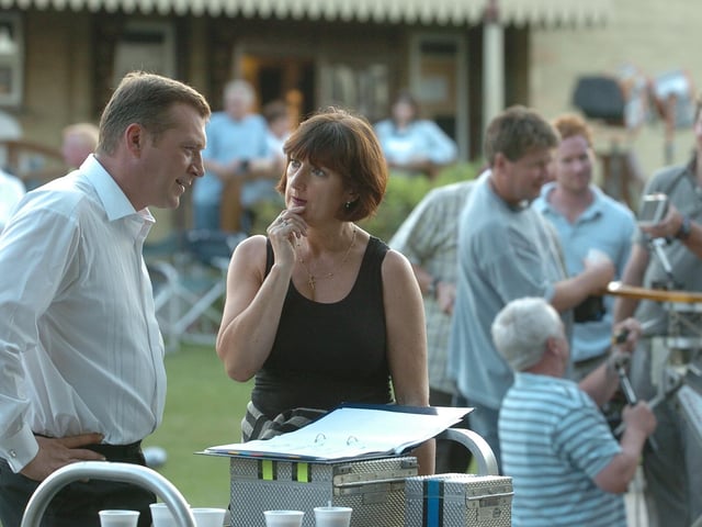 Dalziel and Pascoe filming at Nene Valley Railway (NVR) Wansford.Colin Buchanan (white shirt)