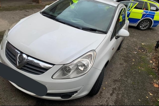 Officers said on social media that this was a cloned vehicle active in the region and genuine in Devon. They said: "Driver decided to do a runner when he spotted our car but was swiftly detained. No licence, no insurance and no number plates. One for the scrap pile ."