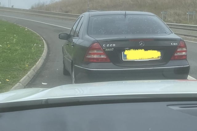 Officers said they saw this vehicle trying to avoid them behind HGVs elsewhere in the region. They said: " showed as no insurance. Whilst bottoming out checks, the driver took out an insurance policy whilst talking to us and tried to pass it off as being from earlier. This does not work. Seized for no insurance."
