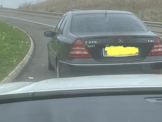 Officers said they saw this vehicle trying to avoid them behind HGVs elsewhere in the region. They said: " showed as no insurance. Whilst bottoming out checks, the driver took out an insurance policy whilst talking to us and tried to pass it off as being from earlier. This does not work. Seized for no insurance."