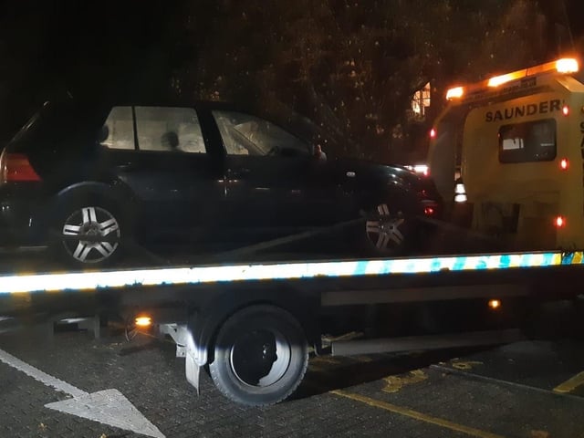 Elsewhere in the region officers said about this incident: "The occupants of this vehicle on false plates didn’t want to hang around, abandoned it and ran off when I saw them. They were caught further down the road. Enquires ongoing, no insurance, no TAX. Vehicle seized."