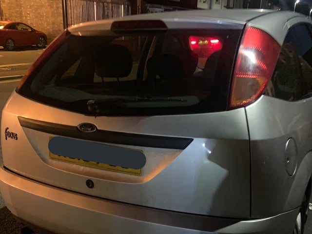 Officers said this vehicle was stopped in Peterborough. It was being driven without insurance.
