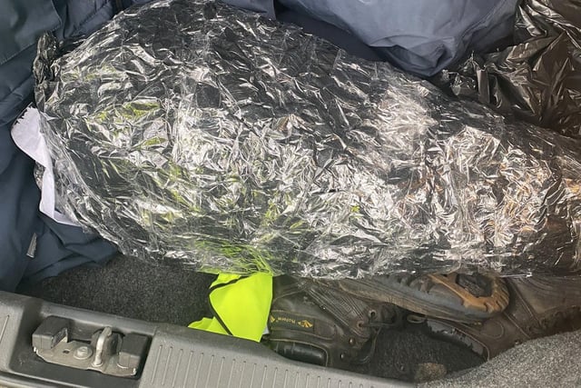 Officers said this stolen car from Lincs was located and stopped in Crowland. They said: "Three occupants arrested and a big bag of cannabis in the boot. Lincolnshire police came to our aid."