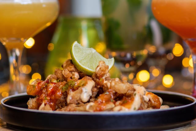 Chilli squid  - Christmas at Turtle Bay in Peterborough city centre