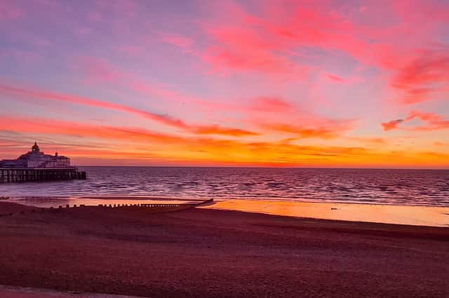 John Garnell was up bright and early on Saturday December 22 to catch this glorious sunrise by Eastbourne pier. SUS-220501-145724001