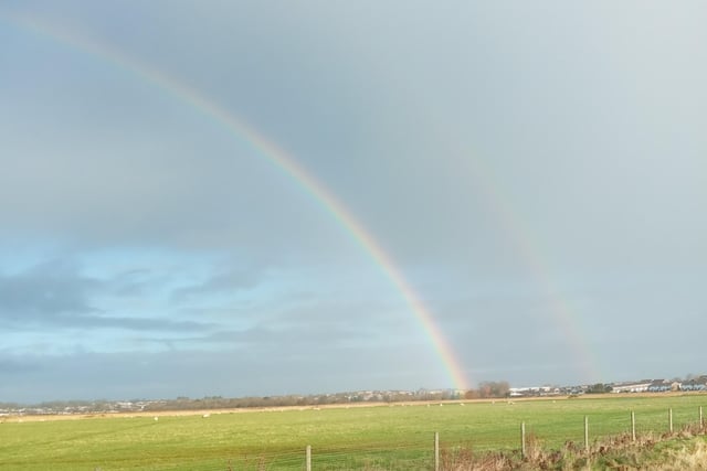 Rainbow at Cross Levels Way, taken by Kelvin Luscombe with a Sony Xperia. SUS-220501-151957001