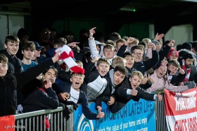Action and crowd pictures from the Rocks-Rebels Sussex Senior Cup tie at Nyewood Lane, which Worthing won 2-0 / Pictures: Lyn Phillips and Trevor Staff