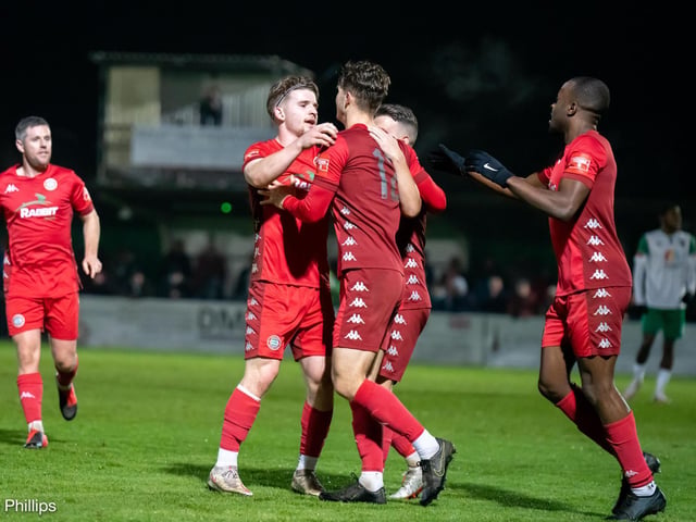 Action and crowd pictures from the Rocks-Rebels Sussex Senior Cup tie at Nyewood Lane, which Worthing won 2-0 / Pictures: Lyn Phillips and Trevor Staff