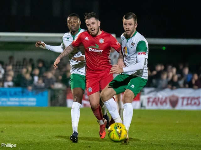 Action and crowd pictures from the Rocks-Rebels Sussex Senior Cup tie at Nyewood Lane, which Worthing won 2-0 / Pictures: Lyn Phillips and Trevor Staff